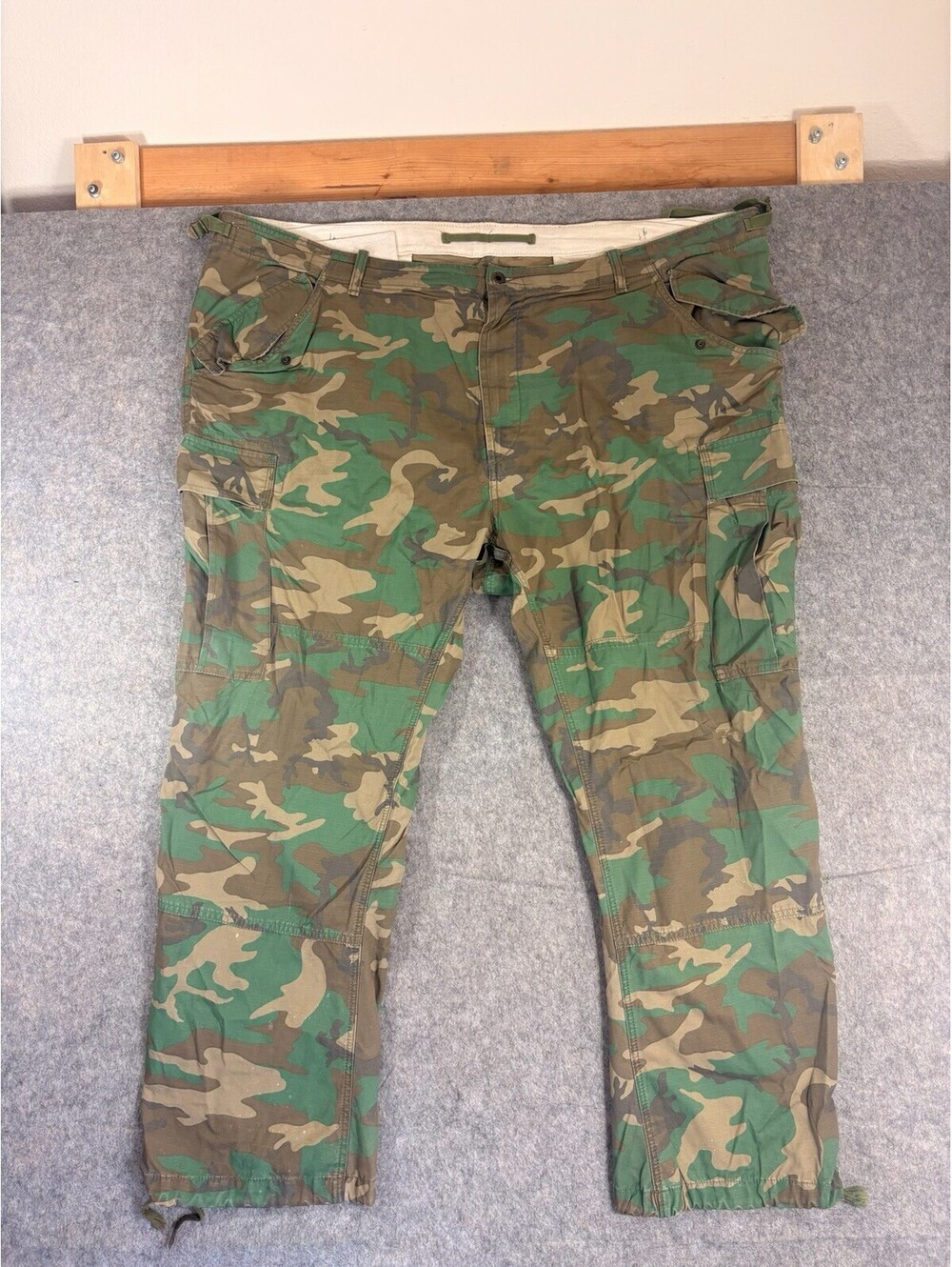 Polo Ralph Lauren Pants Mens 48Bx30 Camo Utility Cargo Surplus Chino Army Canvas